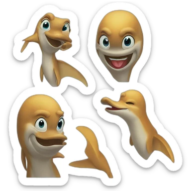 goofy tells a story about storyteller desert dolphin then desert dolphin talked to herself i am dolphin ofthe desert sticker