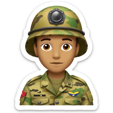 Quiero un soldado con el camuflado camaleón colombia  sticker