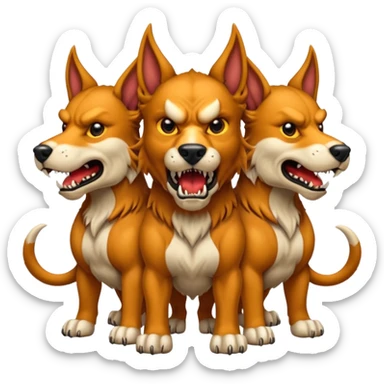 The three headed hound, cerberus sticker