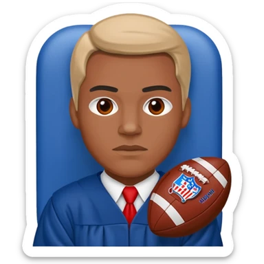 judge american football blue (#00A3E0) and red (#F9423A) sticker