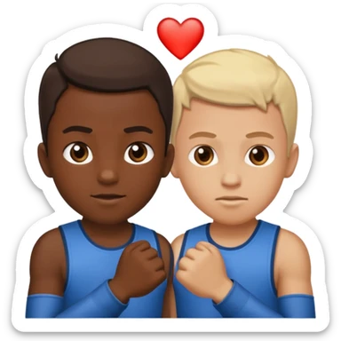 two brothers and two different sides of the world fighting, but still being in brotherly love. No one is an exchange student sticker