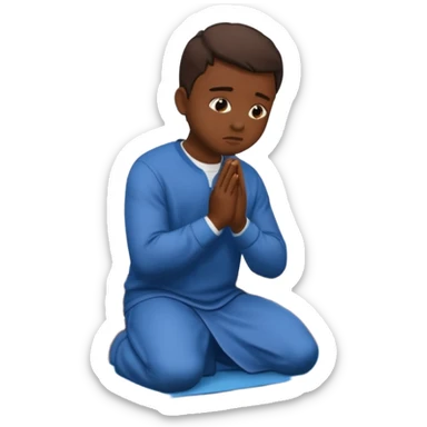 A biblical illustration of Daniel kneeling praying in his upper room. sticker