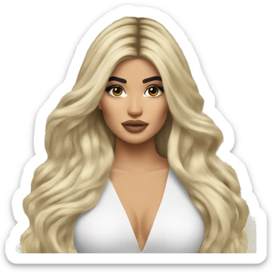 Kylie Jenner long blonde hair sticker
