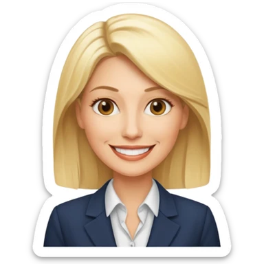 blond business woman in her forties sticker