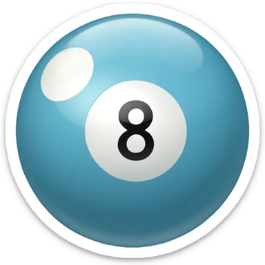 Light blue eight ball emoji sticker