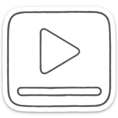 Japanese hand-drawn style pink theme soft and cute video icon for mobile home screen sticker