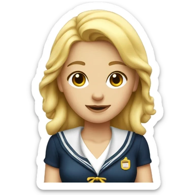 Blonde girl sailor sticker