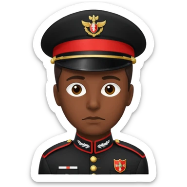 Creamele con la divisa da Carabiniere nera   sticker