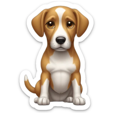 Chien en tenu de sport sticker