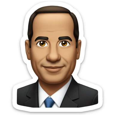 Egypt president Abdelfattah Sisi sticker