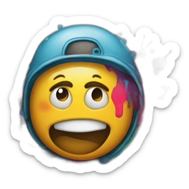 Pintando graffiti en espectacular sticker