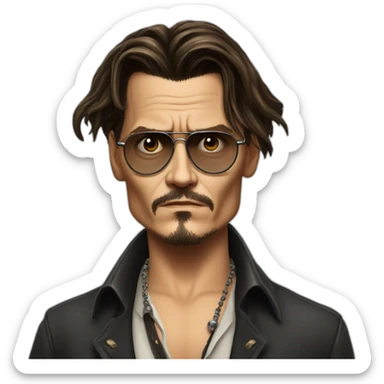 dissatisfied Johnny Depp sticker