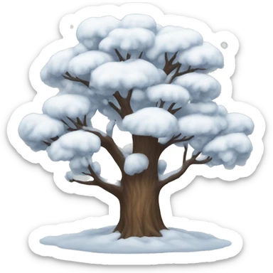 Snowy tree sticker