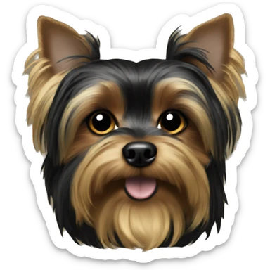 Black and gold Yorkie  sticker