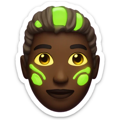 survivor with glowing neon elements sticker