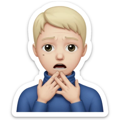 criss cross hands around throat choking self emoji sticker