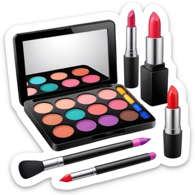 create me an image for a vertical in my super app, which is a beauty vertical, include make up elements only sticker