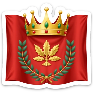 peux tu me générer le drapeau de l'empire romain en mode emoji drapeau basique avec une couronne de l'aurier et marquer SPQR au milieux sticker