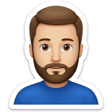 mach mir einen organiserten mann mit blauem pullover sticker