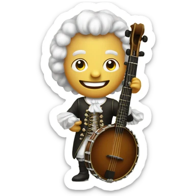 Vivaldi standing baroque banjo sticker