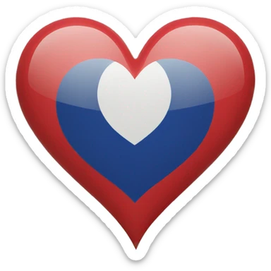 heart flag of france sticker