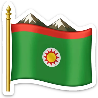 Just do a simple flag I want to put in my bio. Have u seen the panjshir flag do that it’s not in the emojis but make it exactly like the picture don’t add anything else. It’s green on top white in middle and black on bottom something search it up and make it in a shape of flag like the emojis. sticker