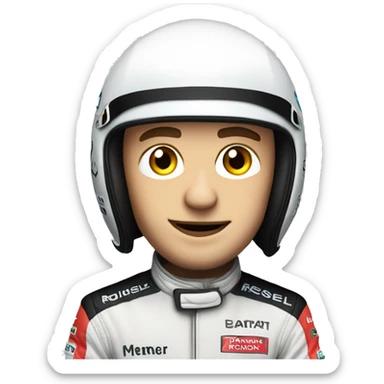 George Russel F1 Driver emoji in his Mercedes race suit  sticker