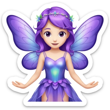 purple fairies sticker