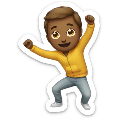 Personne qui fait un dab sticker