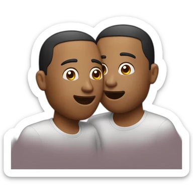 Two gay guys gossiping sticker