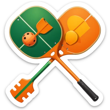 A switch server icon for pickleball, it should have the switch icon of two arrows pointing opposite ways and a pickleball paddle over it. ios icon style. sticker