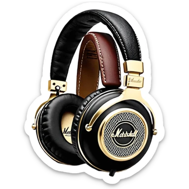  накладных наушников в стиле Marshall.

Узнаваемая форма чашек Marshall, аккуратные швы, мягкие амбушюры, прочное оголовье.
Логотип Marshall на чашках, выполненный в фирменном стиле.

 sticker