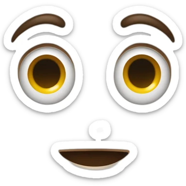 Rire avec des gros yeux sticker