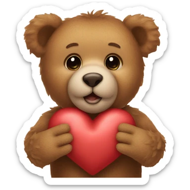  Teddy bear with a heart in the hands sticker