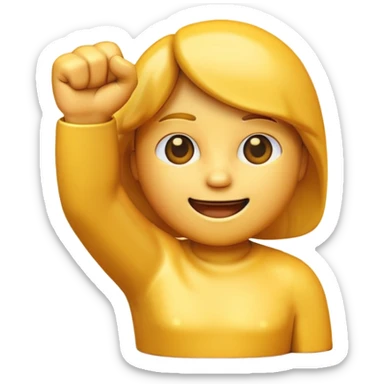 Emoji with fist in the air sticker
