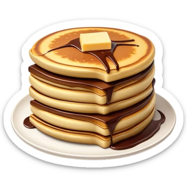 Cinematic Realistic Martabak Manis Dessert Emoji, depicted as a thick, sweet pancake filled with chocolate, cheese, and condensed milk rendered with detailed textures and vibrant, indulgent lighting. sticker