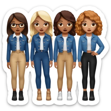 Katseye music group 6 members all girl sticker