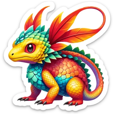 Exotic Tropical Pokémon-Fakémon-hybrid-creature (full body) sticker