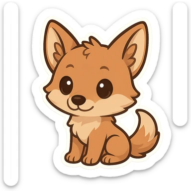 baby coyote sticker