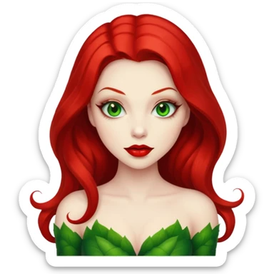 poison ivy face only sticker