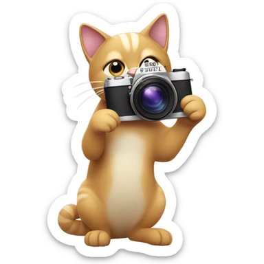 lavender cat emoji taking pictures sticker