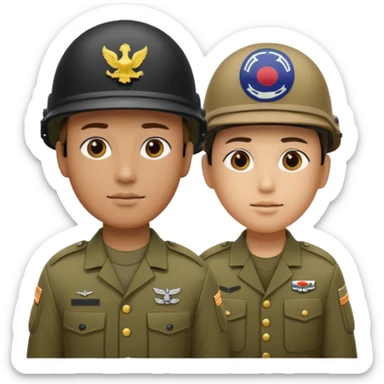 United states + South korea sticker