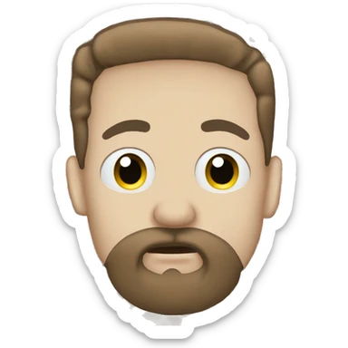 Pale guy moustache Soul patch covered by cozy blanket sticker