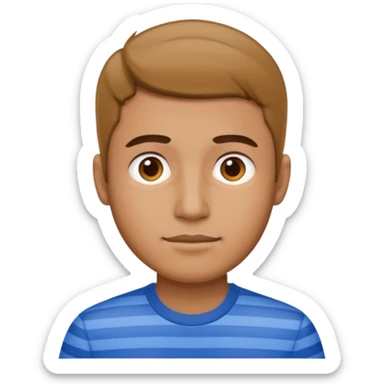 Man with blue Striped Shirt not t shirt sticker