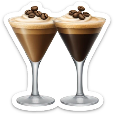 2 espresso martinis cheers sticker