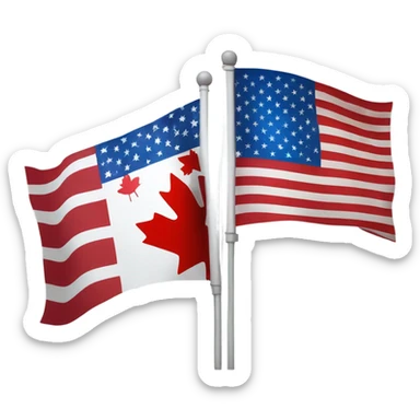 us canada flag sticker