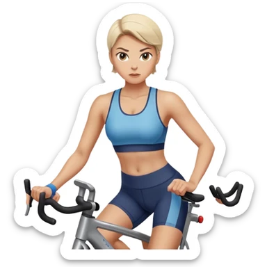 female indoor cycling /spinning sticker