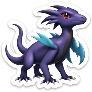 Shiny Cute Cool Salandit-Absol-Noibat-Noivern-Hybrid (Full body) sticker