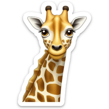 Girafe qui a la tête de squeezie qui joue du ping pont sticker