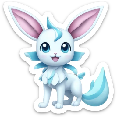 Kawaii Sylveon-Glaceon-Vaporeon-Pokémon full body sticker